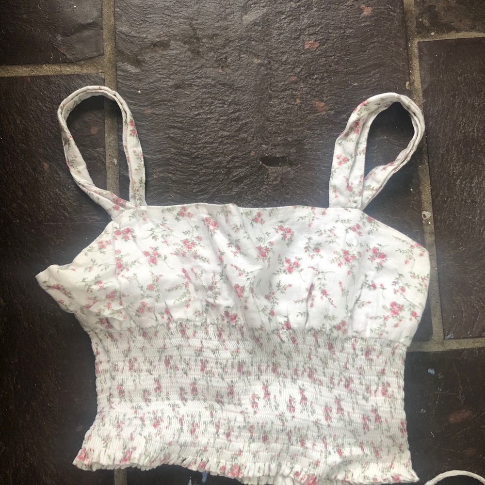 Urban outfitters top with florals detailing